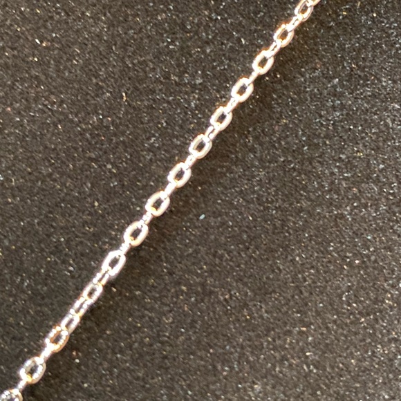 💥BEAUTIFUL SKY BLUE TOPAZ CZ SILVERTONE NECKLACE - Picture 3 of 7